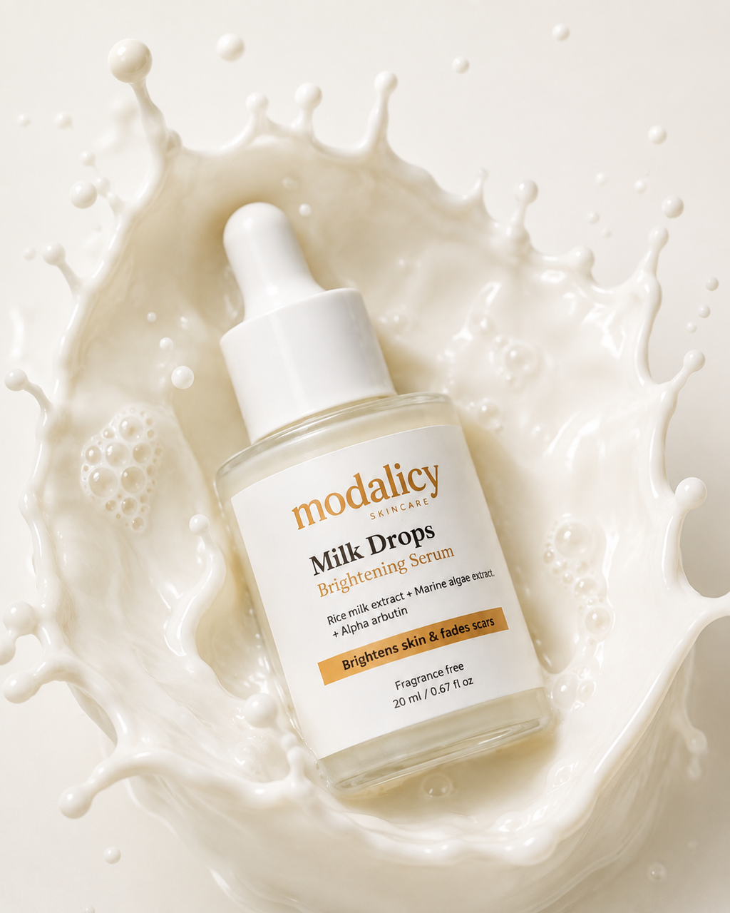 Modalicy Milk Drops Brightening Serum – Rice Milk, Marine Algae & Alpha Arbutin